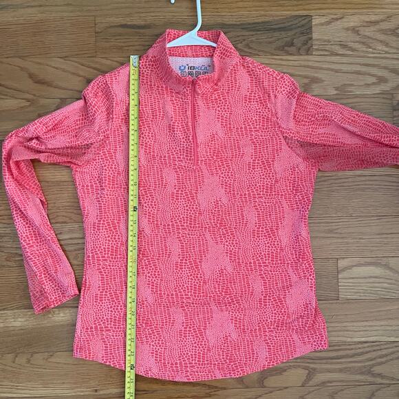 Ibkul Long Sleeve Sun Shirt Womens M Pink Animal Print UPF 50 Tennis Activewear - Picture 9 of 9
